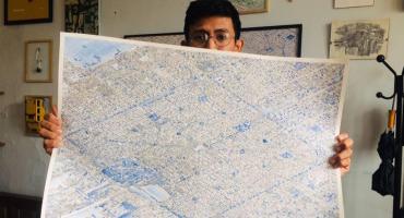 Dibujó a mano con detalles únicos el mapa de La Plata y su contenido se hizo viral